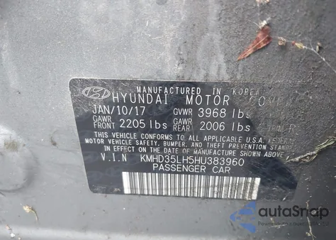 2017 Hyundai Elantra Gt from USA, damaged, VIN KMHD35LH5HU383960